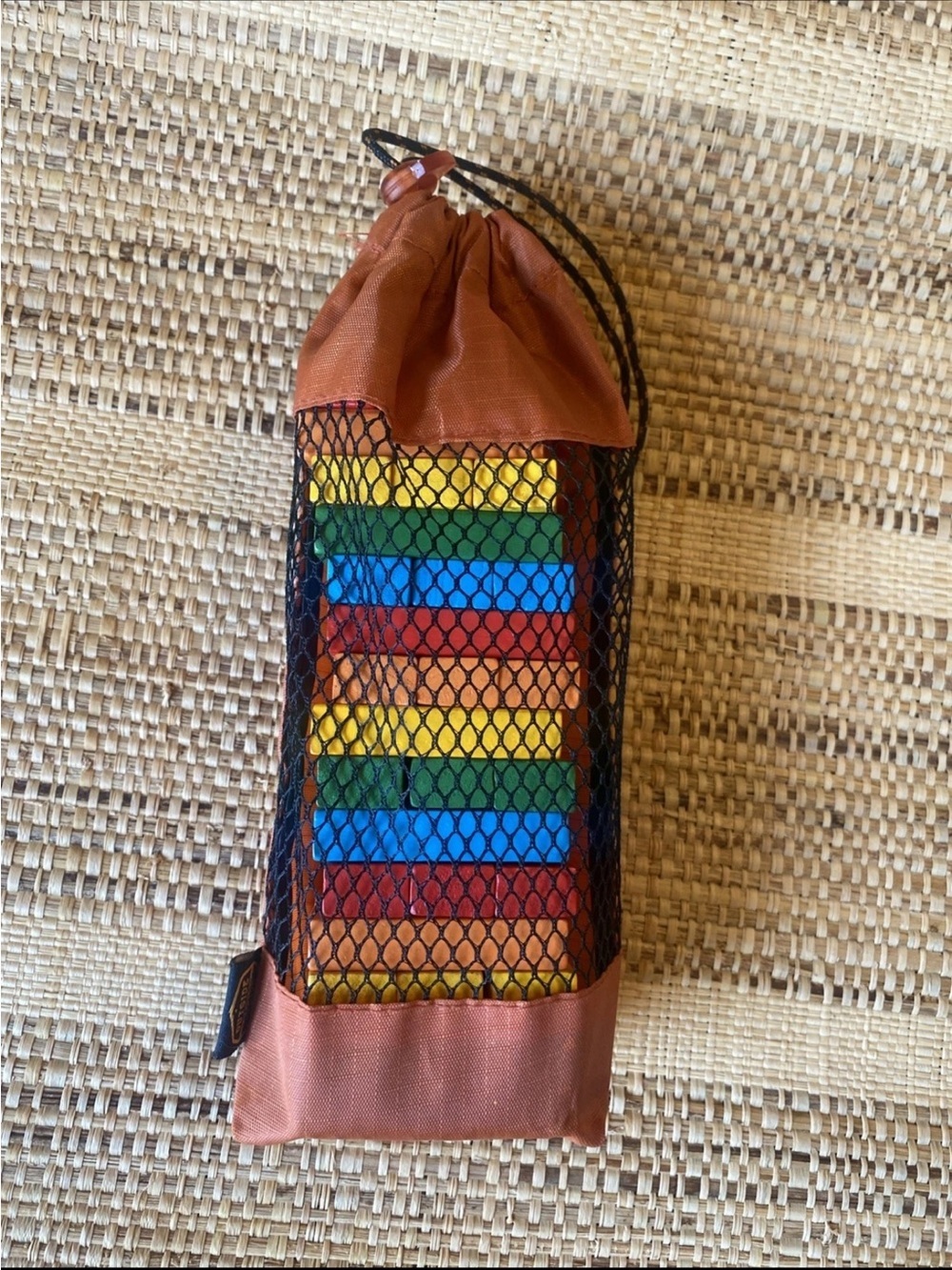 Travel Jenga Set - Coloured Blocks with Dice